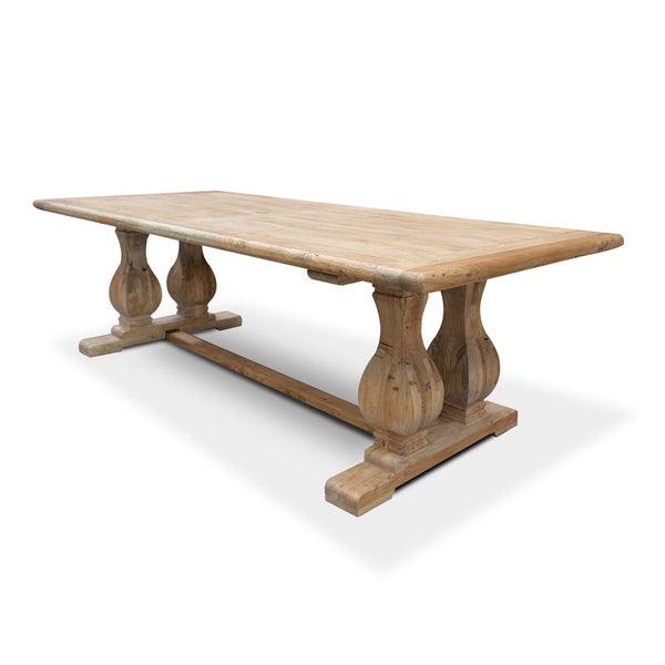 Wood Dining Table 3m - Rustic Natural