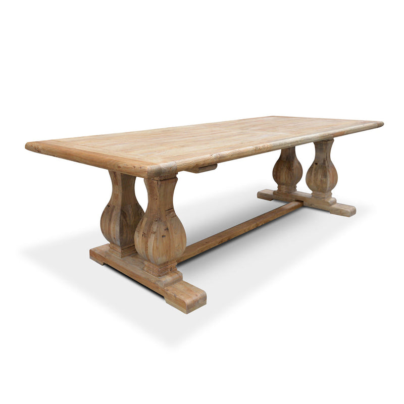 Wood Dining Table 3m - Rustic Natural