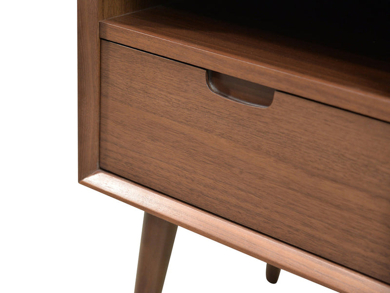 SQ Wooden Bedside Table - Walnut