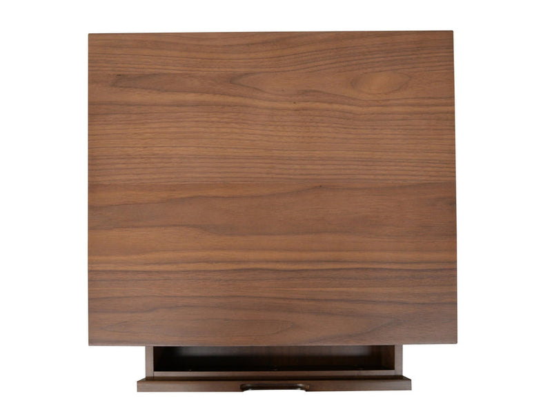 SQ Wooden Bedside Table - Walnut