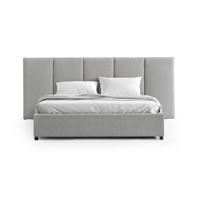 King Sized Bed Frame - Spec Grey with Storage