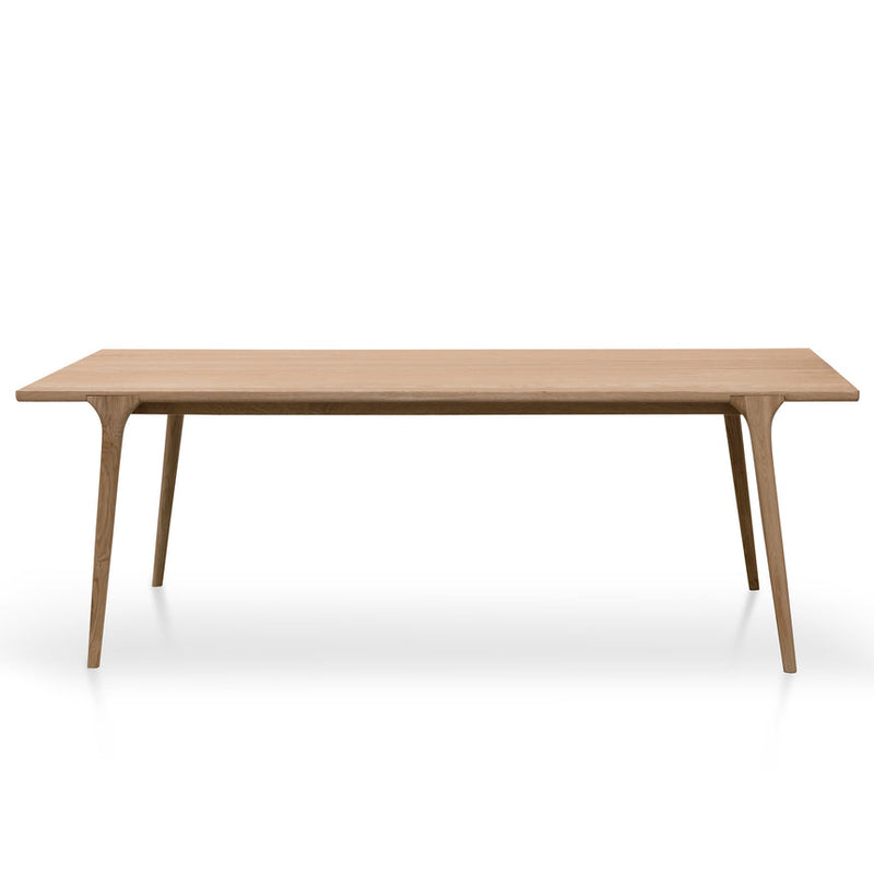 2.2m Natural Oak Veneer Dining Table