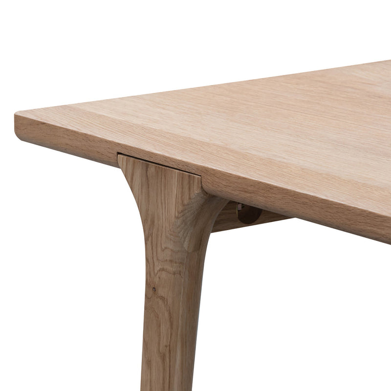 2.2m Natural Oak Veneer Dining Table