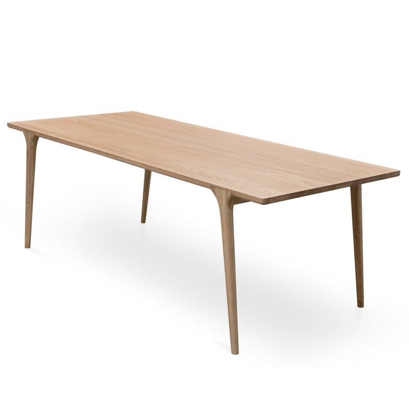 2.2m Natural Oak Veneer Dining Table