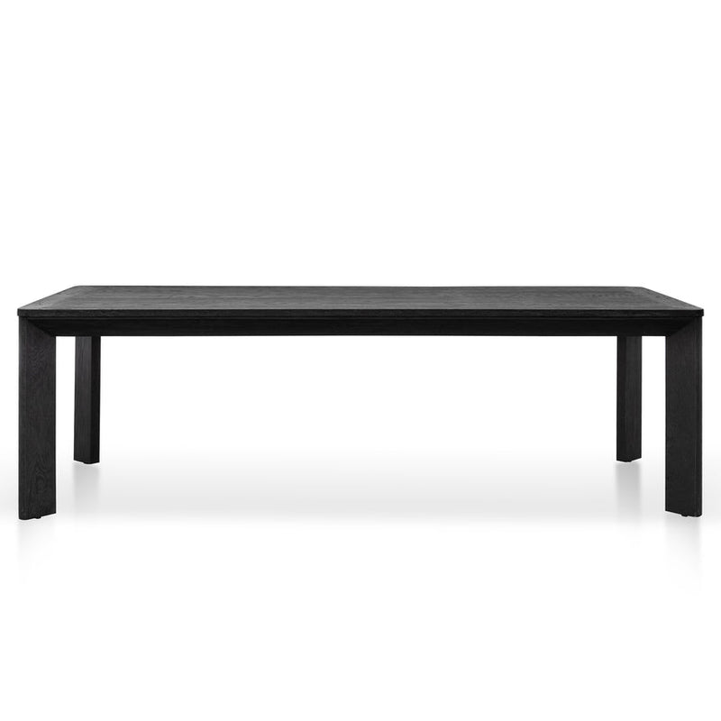 3m Wooden Dining Table - Full Black