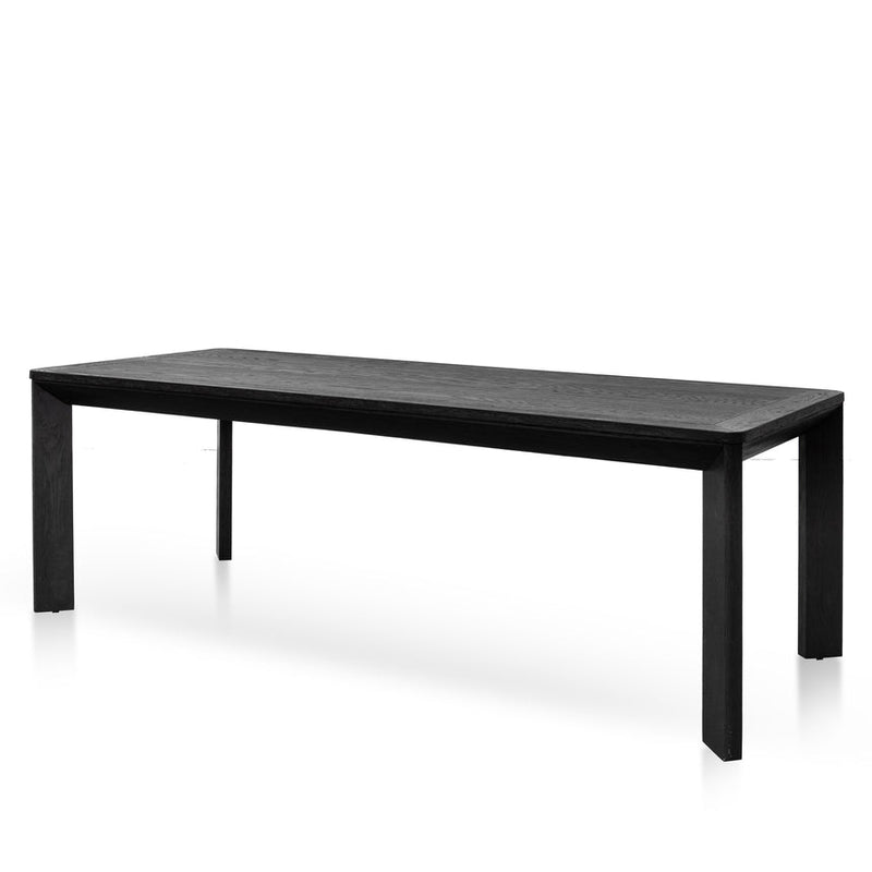 3m Wooden Dining Table - Full Black