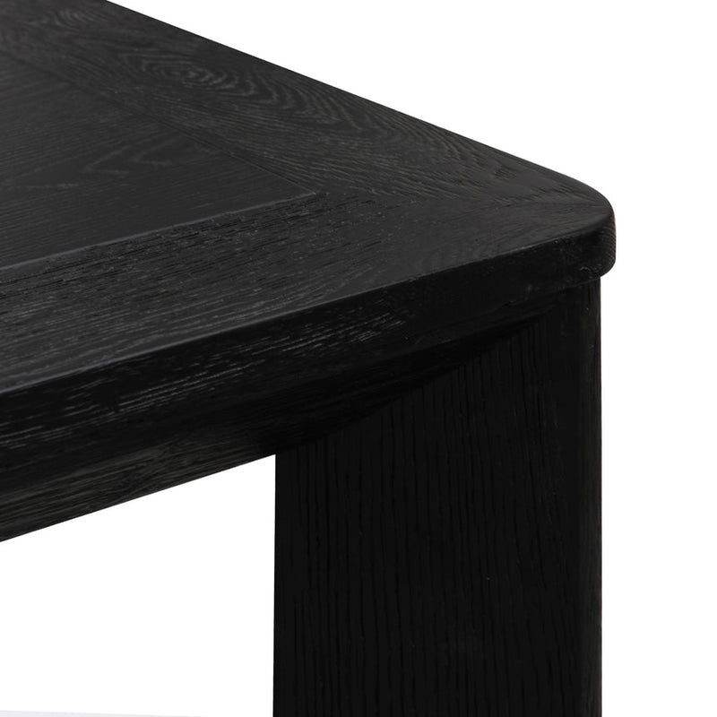 3m Wooden Dining Table - Full Black