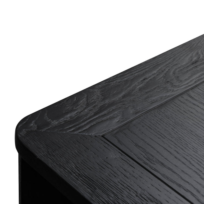 3m Wooden Dining Table - Full Black