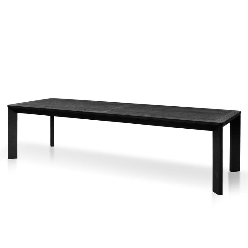 3m Wooden Dining Table - Full Black