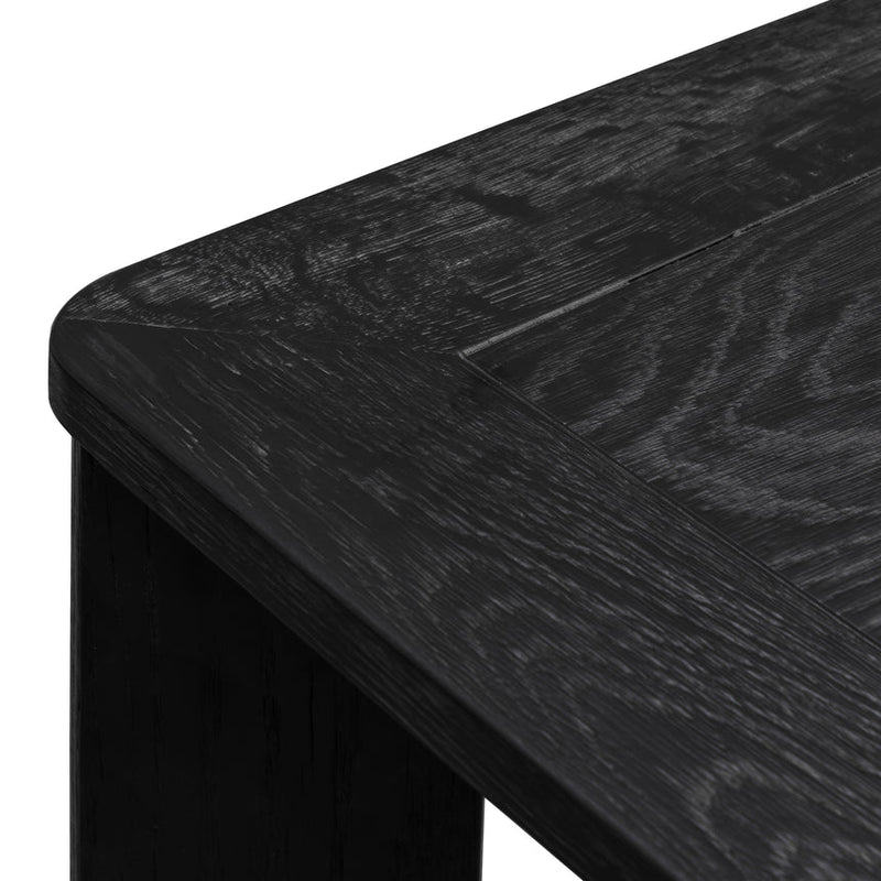 3m Wooden Dining Table - Full Black