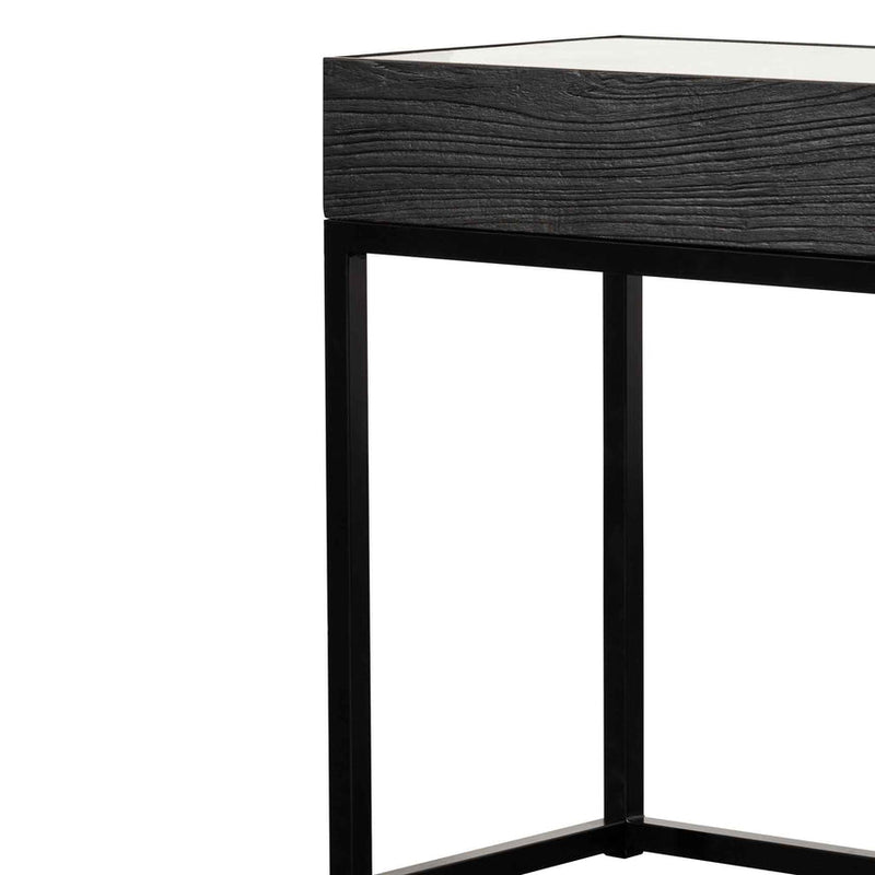 1.39m Reclaimed Console Table - Full Black