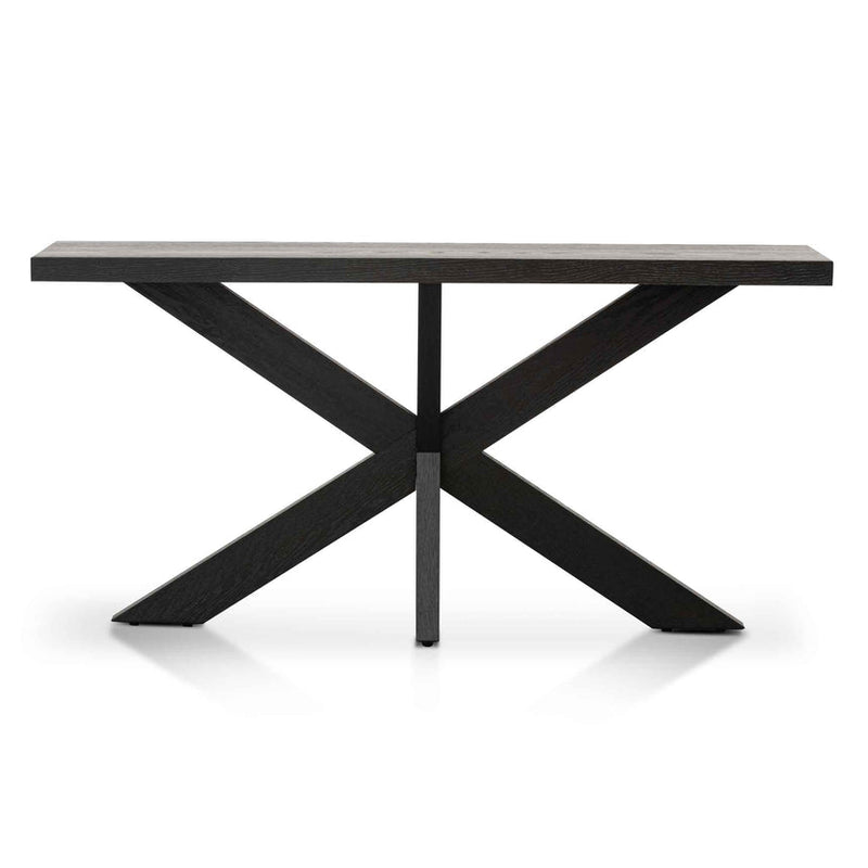 1.6m Console Table - Textured Espresso Black