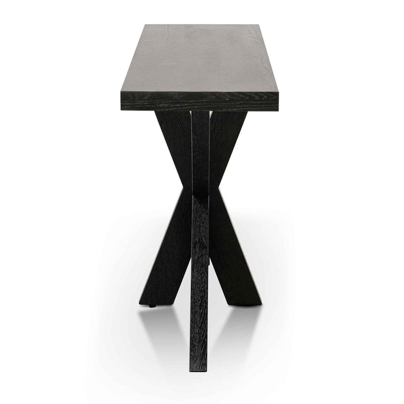 1.6m Console Table - Textured Espresso Black