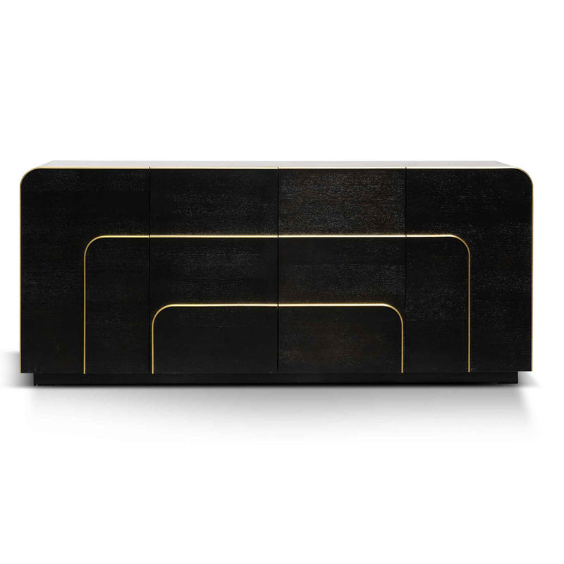 2m Buffet Unit - Textured Espresso Black