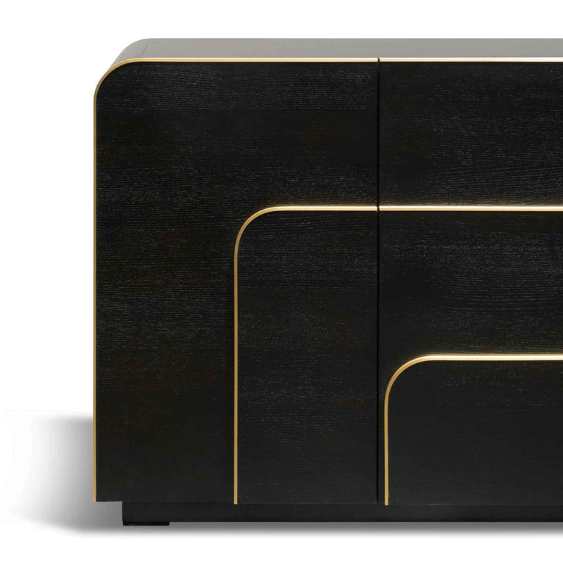 2m Buffet Unit - Textured Espresso Black