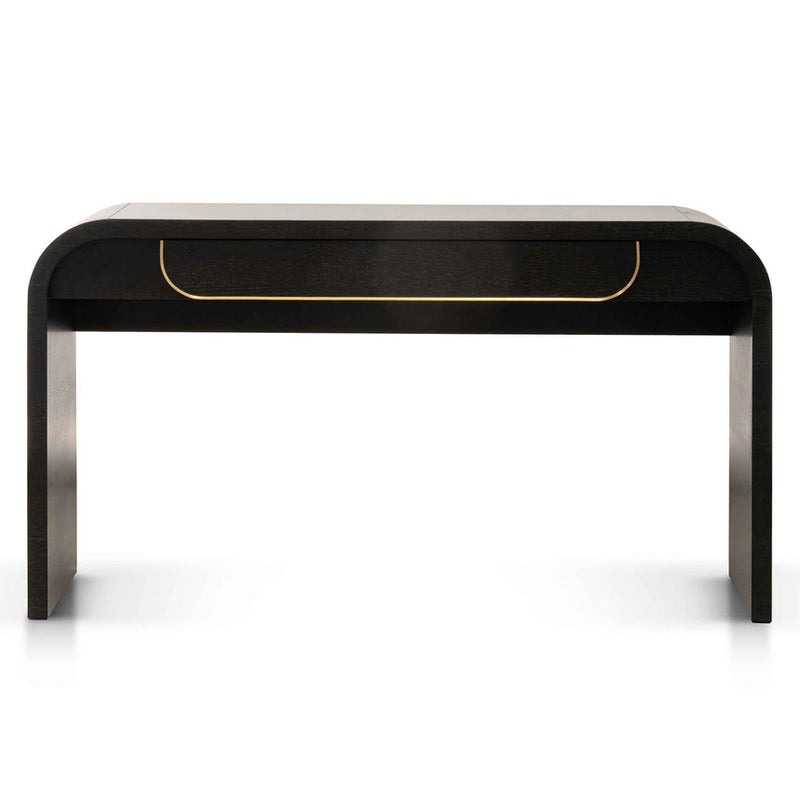 1.4m Console Table - Textured Espresso Black