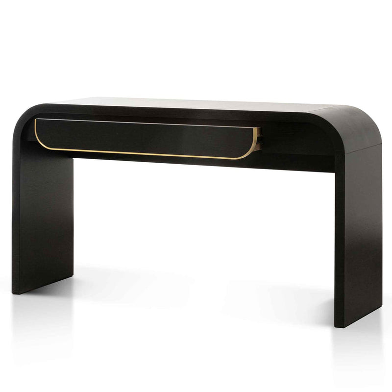 1.4m Console Table - Textured Espresso Black