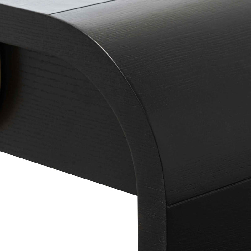 1.4m Console Table - Textured Espresso Black