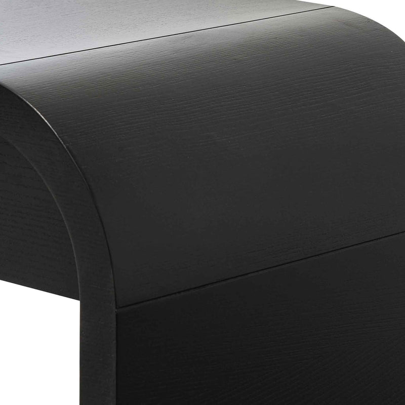 1.4m Console Table - Textured Espresso Black