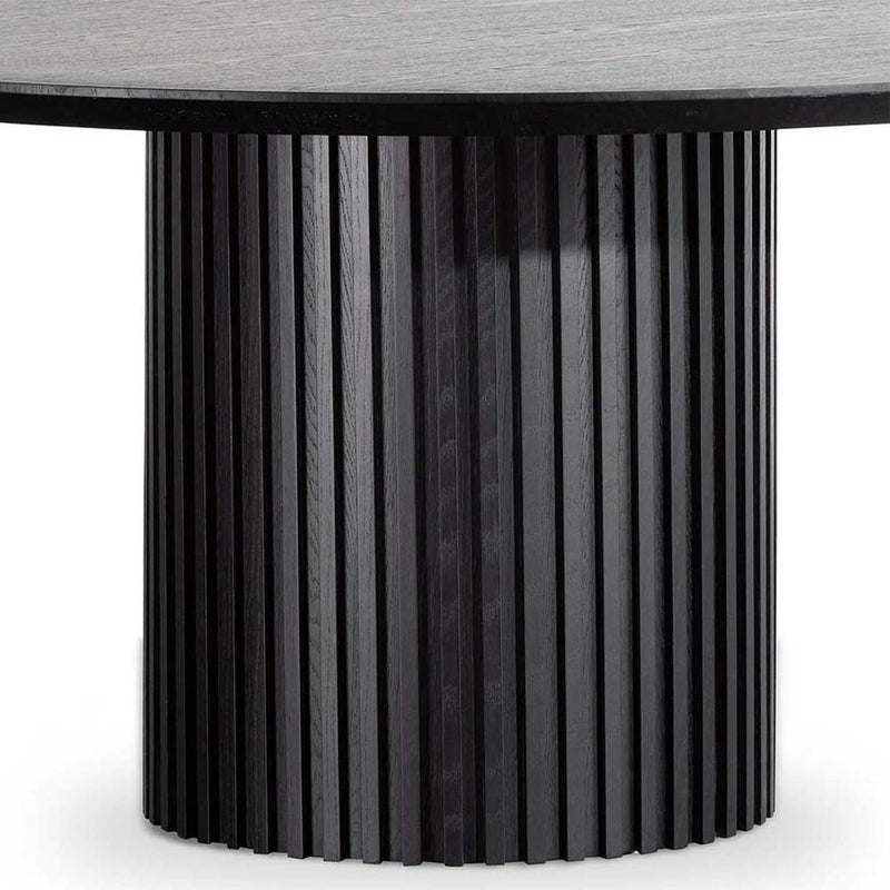 1.5m Wooden Round Dining Table - Black