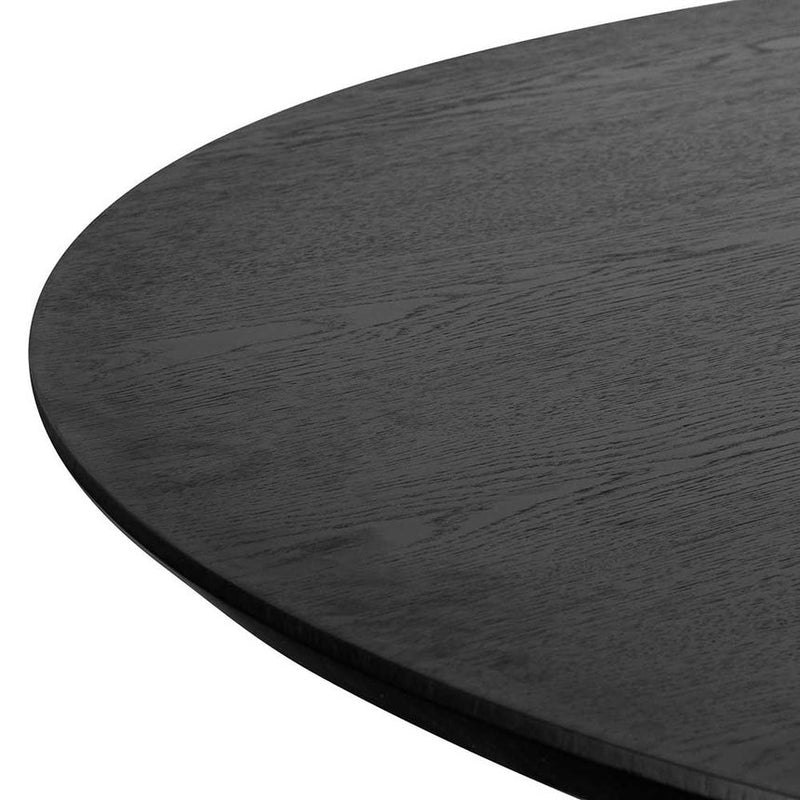 1.5m Wooden Round Dining Table - Black