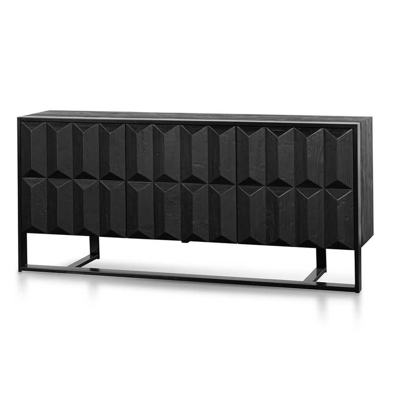 1.78m Recycled Sideboard - Full Black