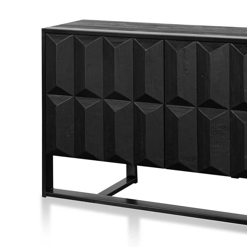 1.78m Recycled Sideboard - Full Black