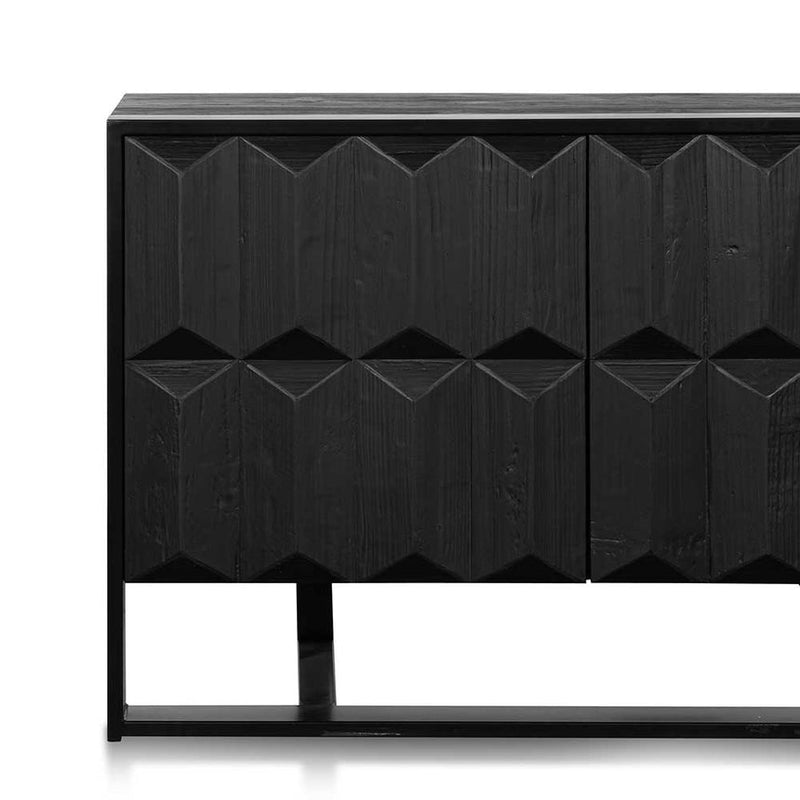 1.78m Recycled Sideboard - Full Black