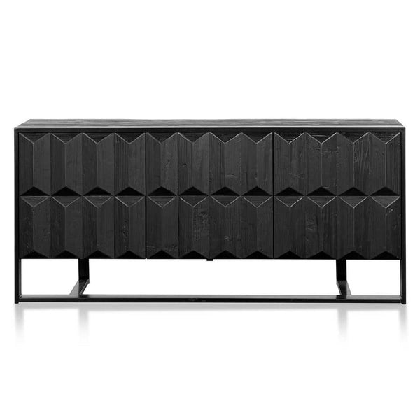 1.78m Recycled Sideboard - Full Black