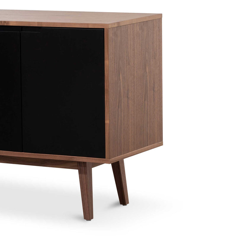 1.6m Sideboard Buffet Unit - Walnut with Black Doors