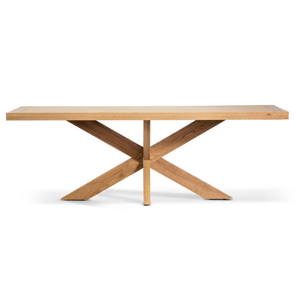 2.2m Wooden Dining Table - Distress Natural