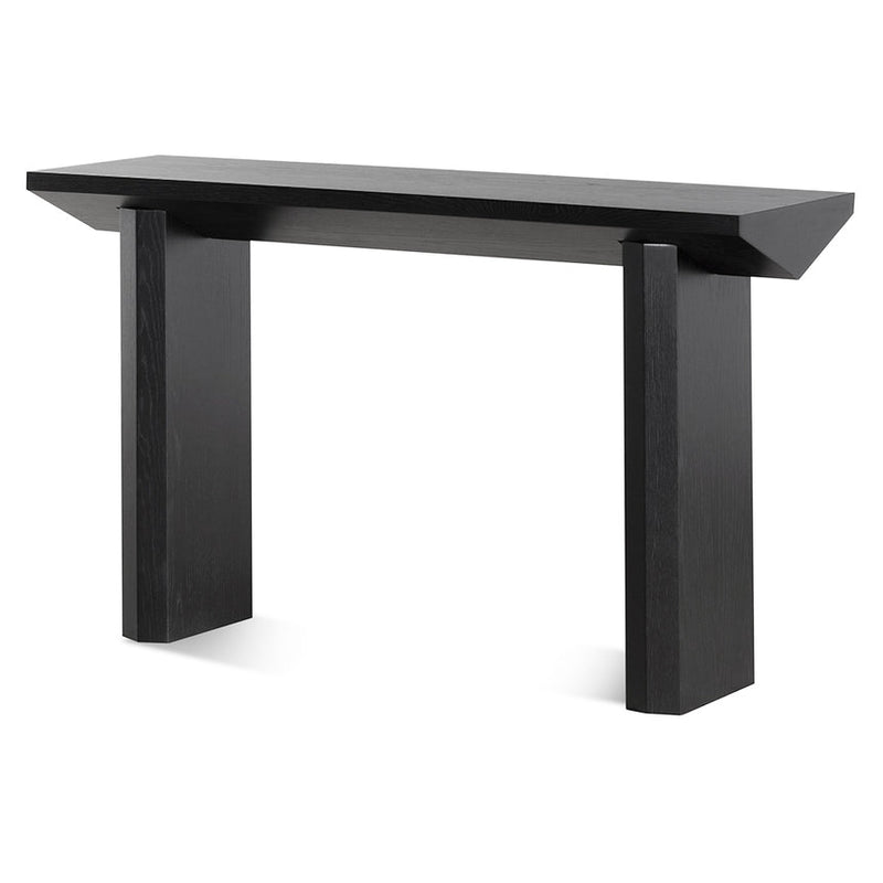 1.4m Oak Console Table - Black