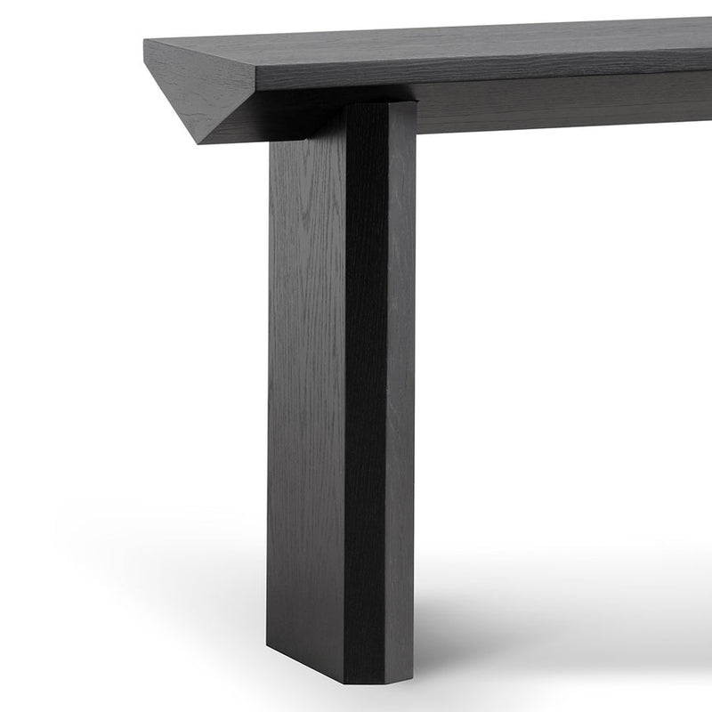 1.4m Oak Console Table - Black