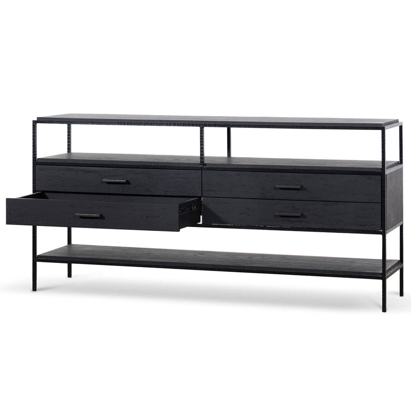 1.6m Sideboard Unit - Full Black