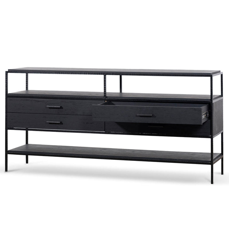 1.6m Sideboard Unit - Full Black