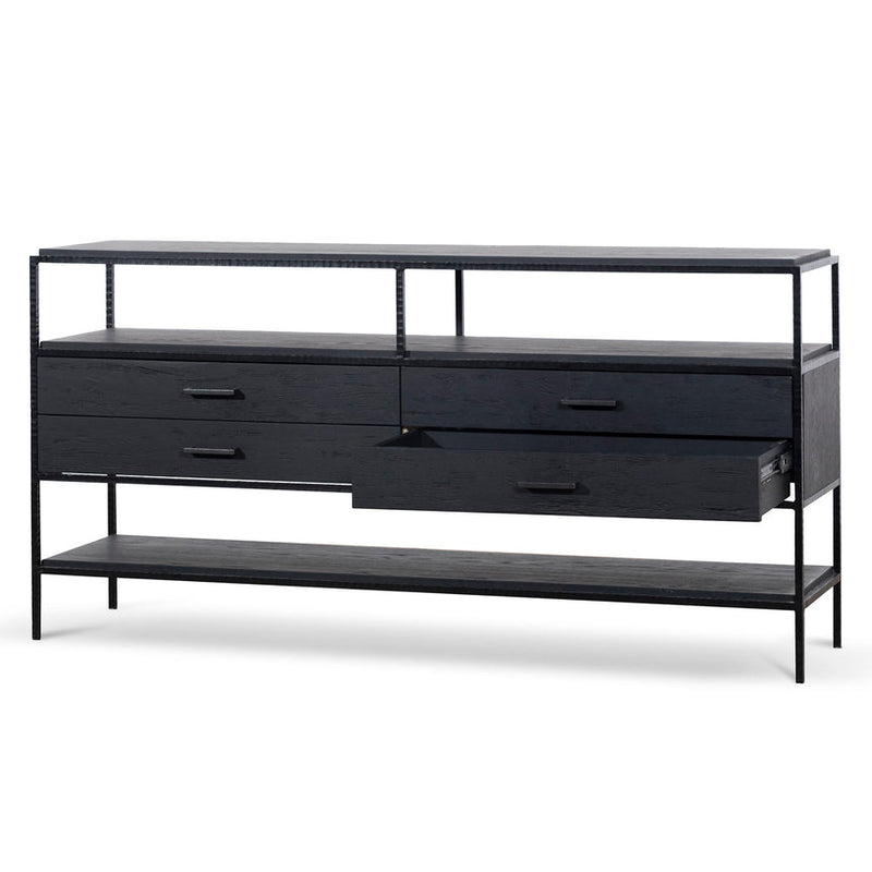 1.6m Sideboard Unit - Full Black