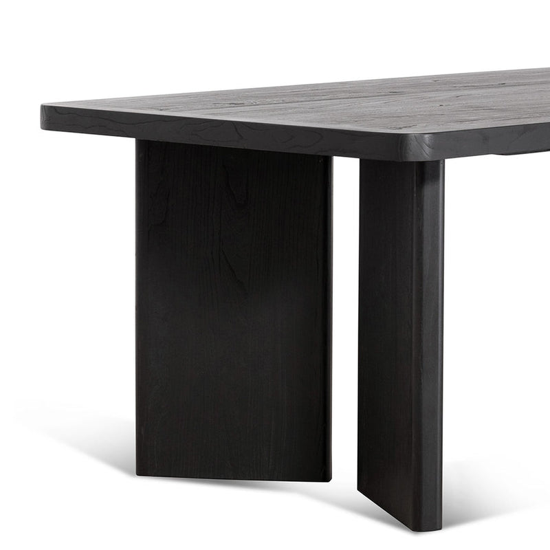 3m Elm Dining Table - Full Black- Natural