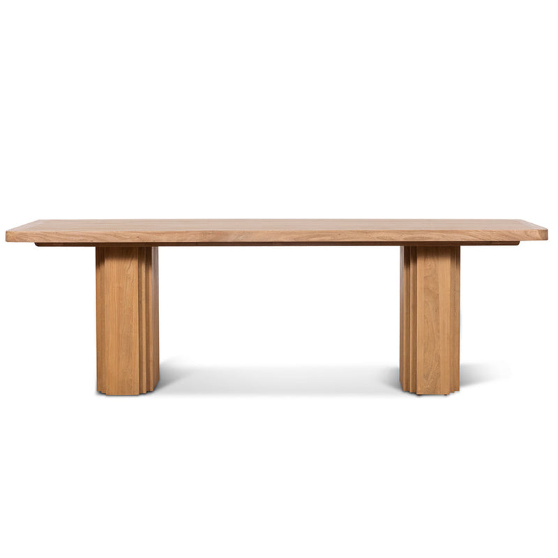 2.4m Elm Dining Table - Full Black