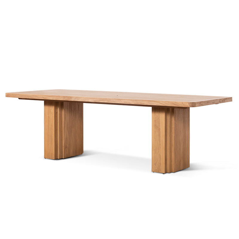 2.4m Elm Dining Table - Full Black