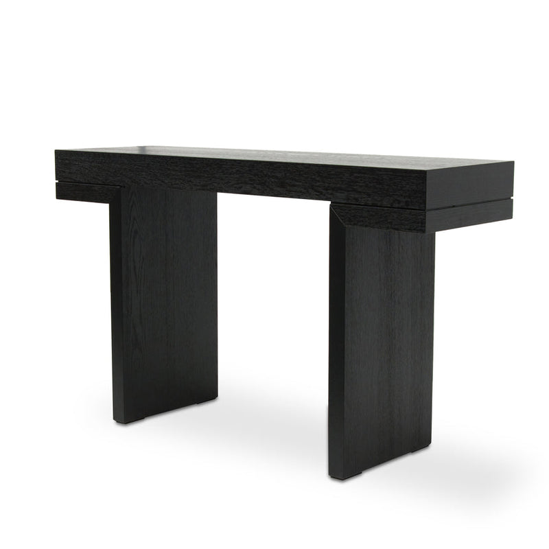 1.3m Console Table - Textured Expresso Black