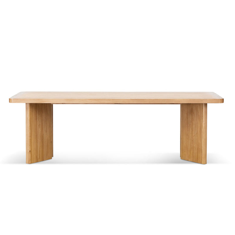 3m Elm Dining Table - Full Black- Natural