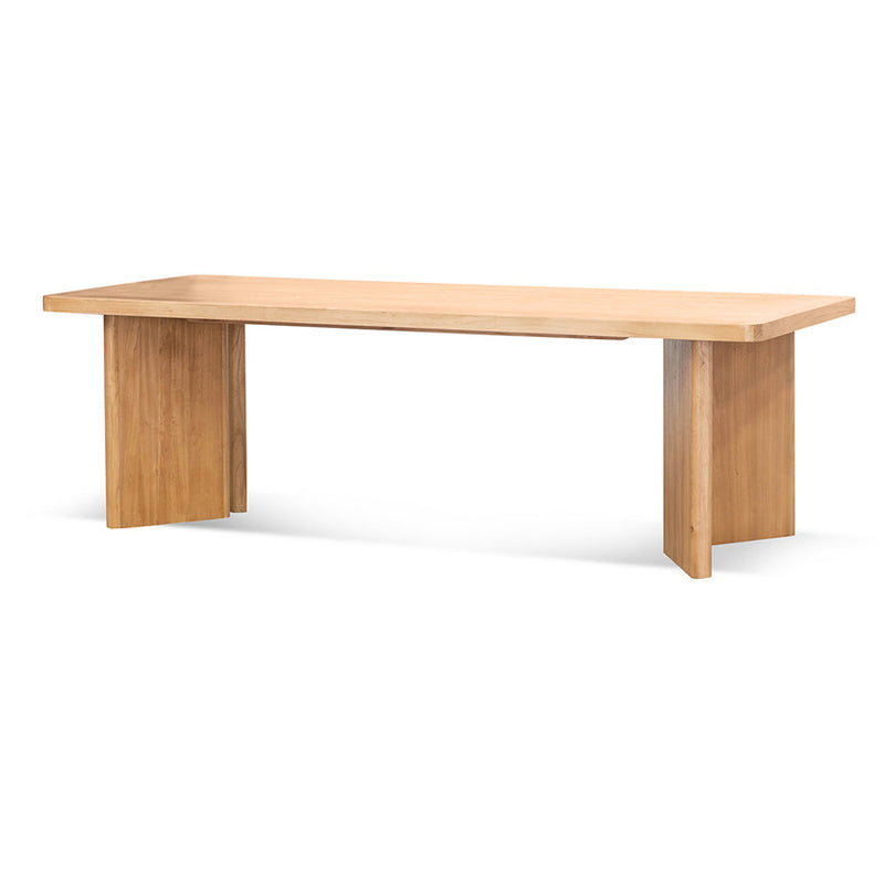 3m Elm Dining Table - Full Black- Natural