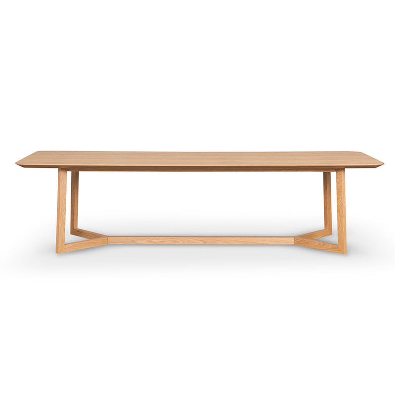 2.95m Wooden Dining Table - Natural