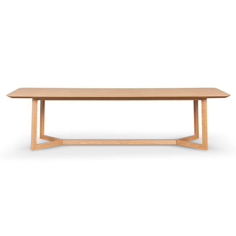 2.95m Wooden Dining Table - Natural