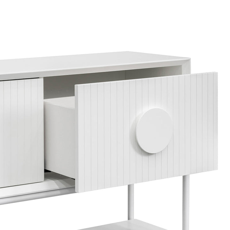 1.8m Console Table - White