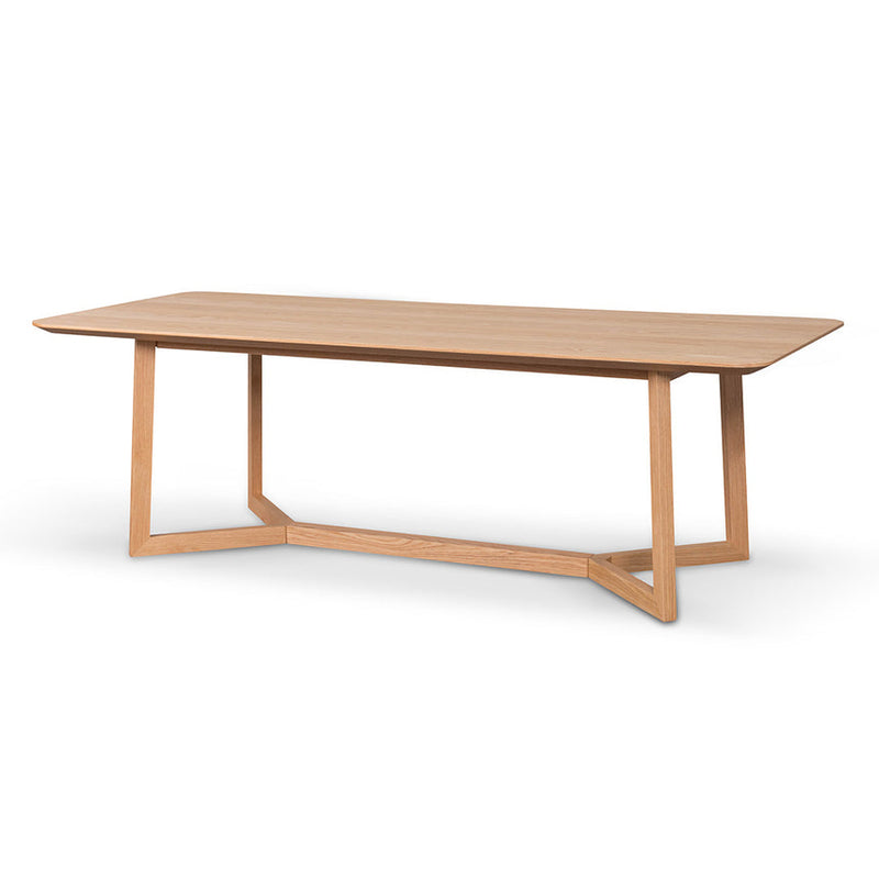 2.95m Wooden Dining Table - Natural