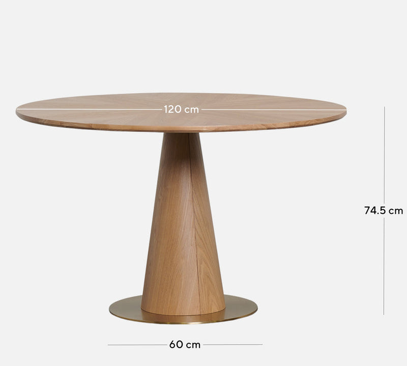 1.2m Round Dining Table - Natural