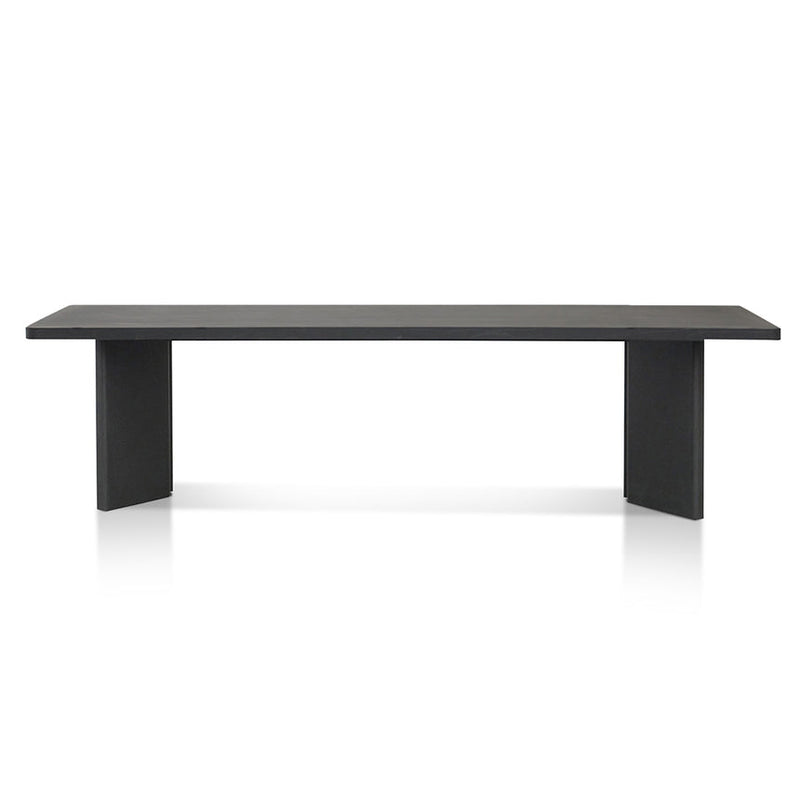 3m Elm Dining Table - Full Black- Natural