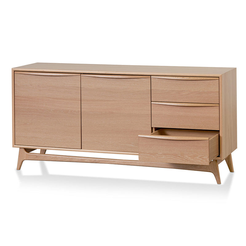 Wide Sideboard Unit with Drawers - Natural Oak