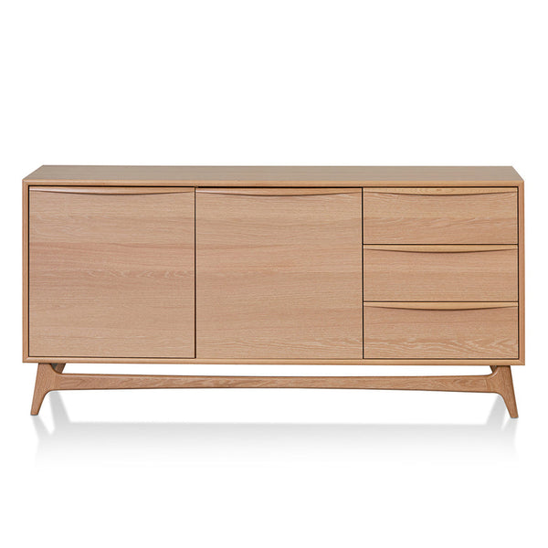 Wide Sideboard Unit with Drawers - Natural Oak